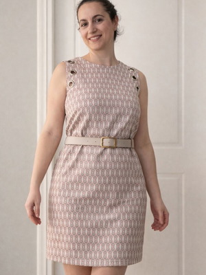 Minimal Paranoia dress straight cut with metal details like new