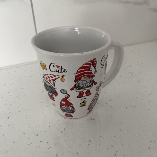 Christmas Ceramic Mug Cute Gnomes like new