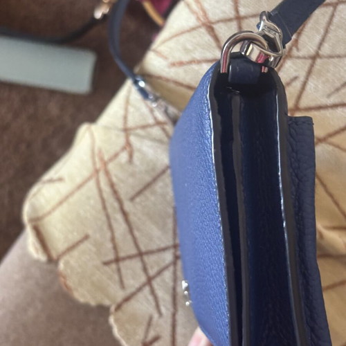 Michael Kors leather wallet crossbody navy blue like new