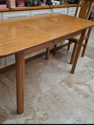 Kitchen table with extension pieces, new, height 75cm