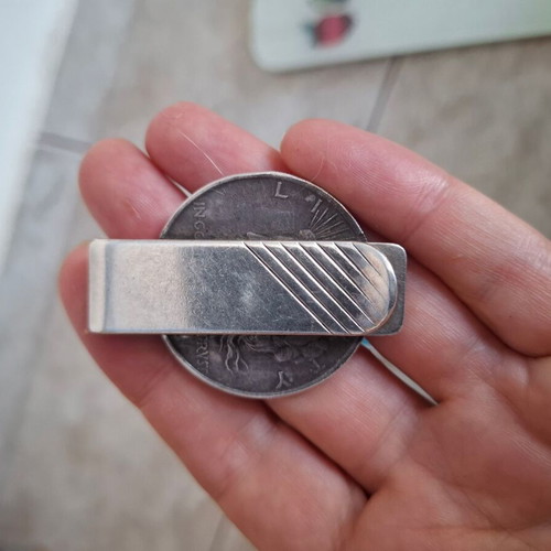Vintage Sterling Silver Money Clip with American Dollar