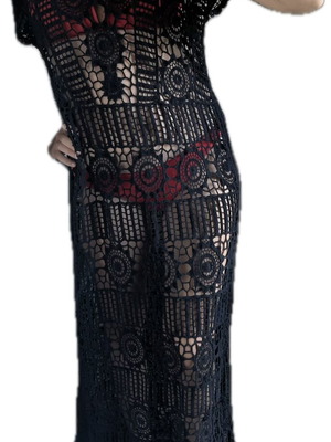 Zara beach cover-up dress like new, black, size M