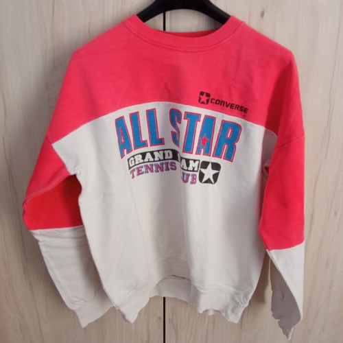 Vintage Converse All-Star sweatshirt used, sizes L and M, white-red