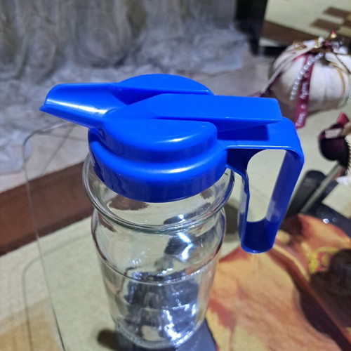 Glass jug with plastic screw cap like new