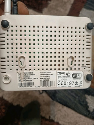 Zte router H108NS used, complete with power supply