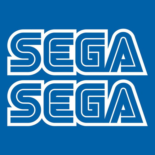 Sega stickers glossy paper set of 2 pieces