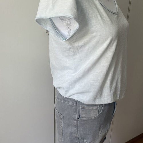 T-shirt and shorts set, size S/M, cotton and grey