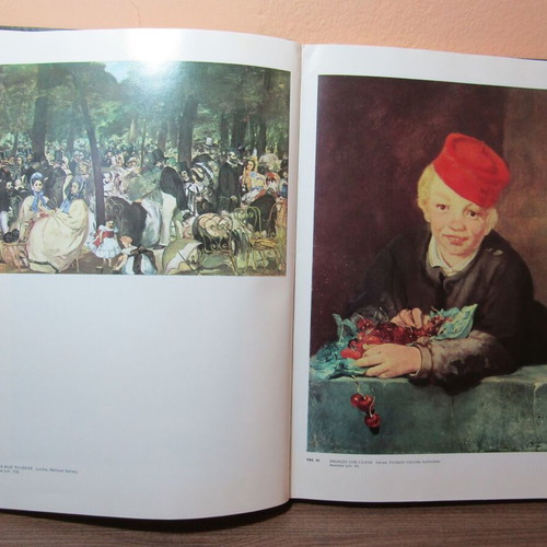 Edouard Manet vintage art book refurbished, 1967, Italian