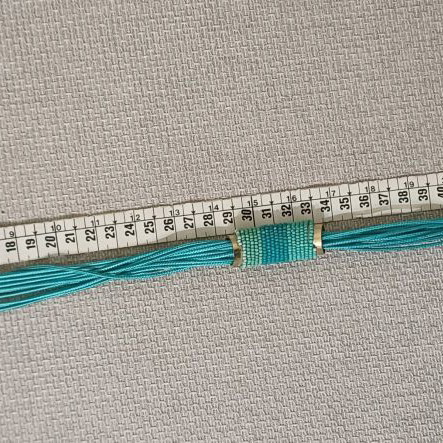 Handmade turquoise necklace like new with metal details