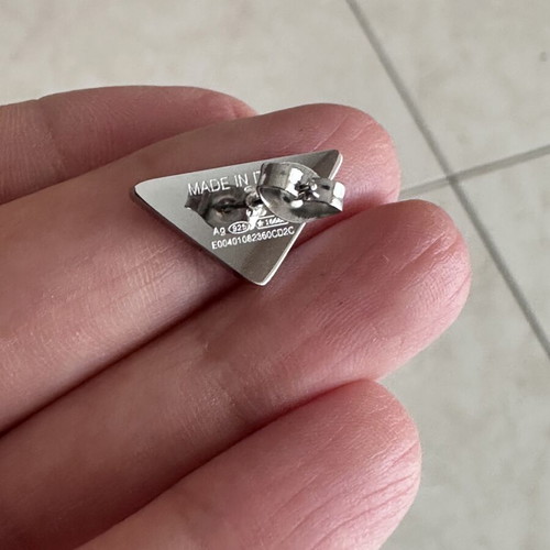 Prada stainless steel earrings