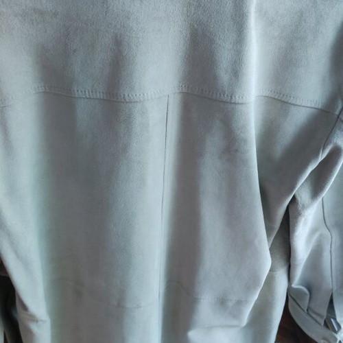 Arma suede leather shirt new, gray-green, size 36