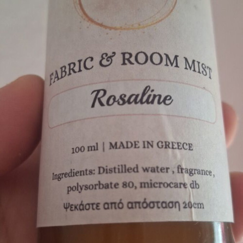 Fabric and room mist used, Rosaline scent