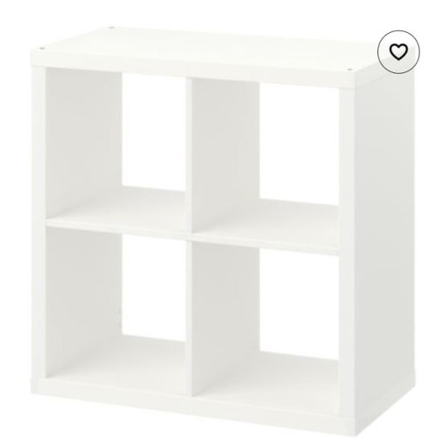 IKEA white bookcases used with wheels