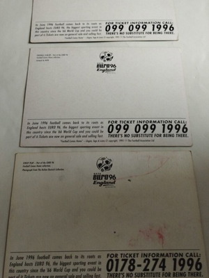 Football Comes Home Euro 1996 3 κάρτες μεταχειρισμένες