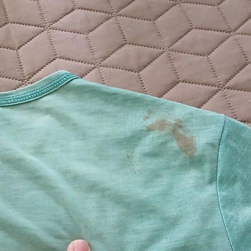 Men's t-shirt used, turquoise color, size L