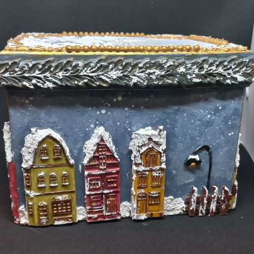 Christmas box new with decoupage technique