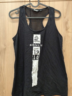 Admiral αθλητικό tank top με διάτρητο ύφασμα, μέγεθος L, μαύρο