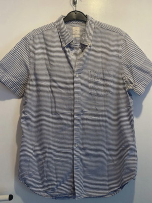 Gap men's stripy shirt used, size large, 100% cotton