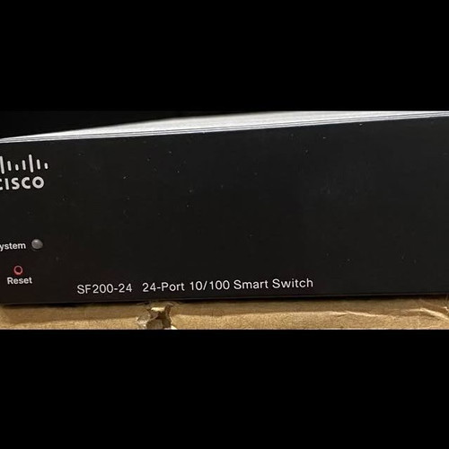 Cisco SF200-24Port Managed Switch used, 24x100Mbps, 2x1Gb, 2 SFP