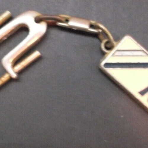 Nea Dimokratia keychain used, enamel, double-sided