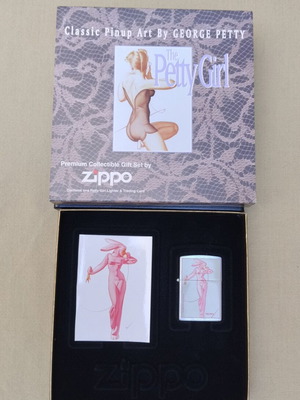 Zippo The Petty Girl Pinup Art σετ δώρου σαν καινούργιο