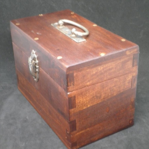 Antique R.Reiss Liebenwerda- Okular theodolite used with wooden case