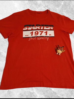Starter T-shirt red Large like new with print