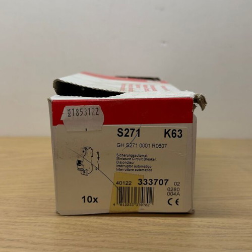ABB Control S271-K63 Circuit Breaker New 9 TMX