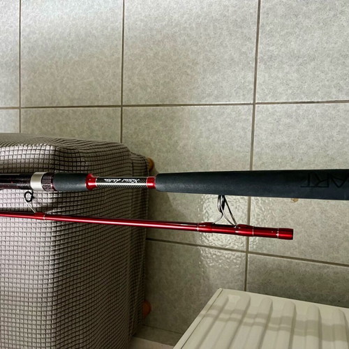 Salina II Okuma shore jigging reel and Hart Bloody rod like new