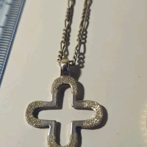 Silver 925 chain with double-sided cross vintage, like new