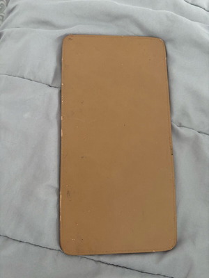 Leather base for bags used, brown 15x30 cm