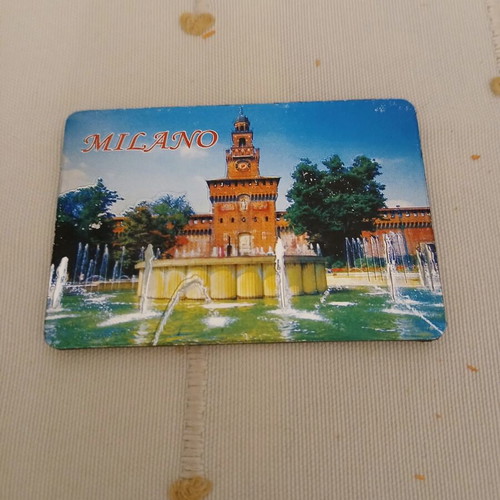 Milano souvenir magnet new, Sforza Castle