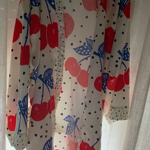 Summer kimono Petit Boutik one size like new, white and red