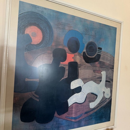 Antis Chatzhiadamos painting like new, framed poster 70x70 cm