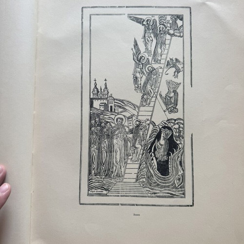 Gravura in lemn book used, religious and ecclesiastical engravings