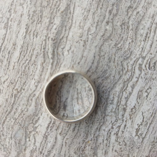 Ring 950 hammered silver like new, size 56.5-57