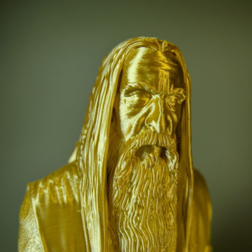 Saruman 3D printed figurine 17cm, gold PLA, new