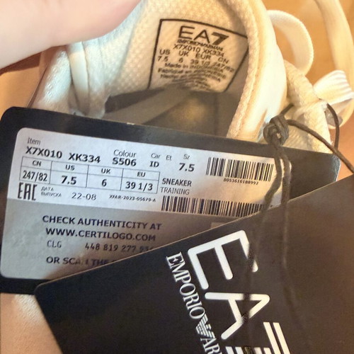 Sneakers EA7 Emporio Armani women size 39.5 new