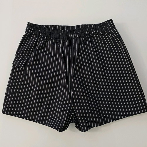 Bershka striped shorts-skirt S like new black white