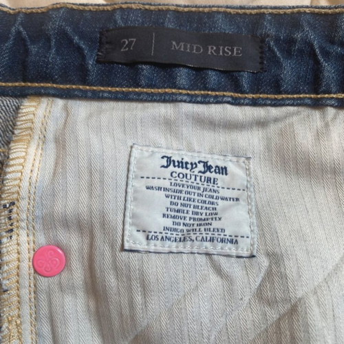 Juicy Couture Vintage Denim Shorts Mid Rise Frayed Hem Size S