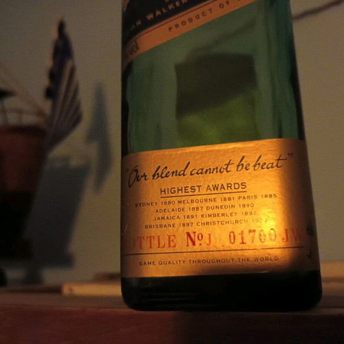 Johnnie Walker Blue Label.