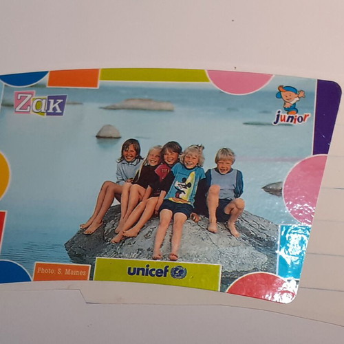 Unicef Junior old stickers pack of six used