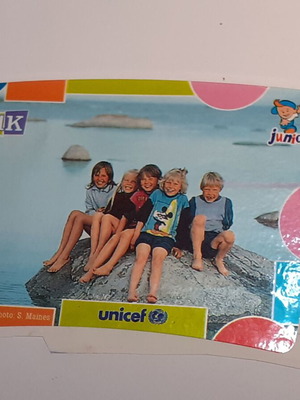 Unicef Junior old stickers pack of six used
