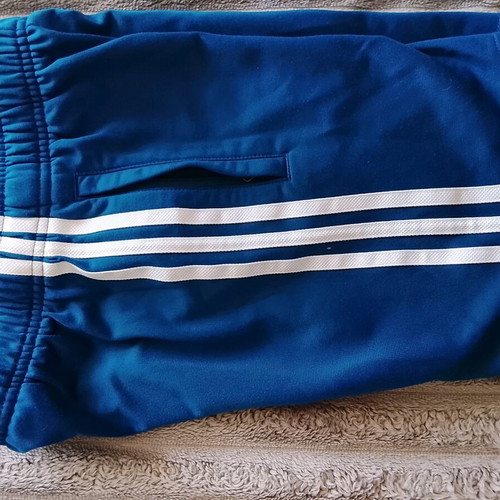 Adidas kids' sports shorts used, blue, ages 7-8