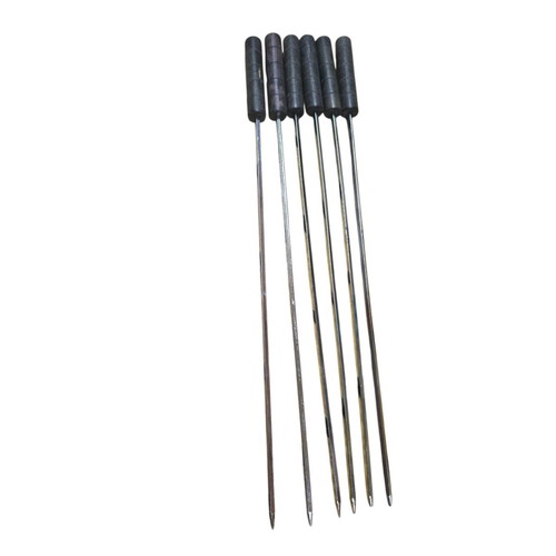 Metal skewers 46cm set of 6 with wooden handle new