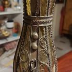 Gianniotiko vase with filigree technique used, gray, height 22 cm