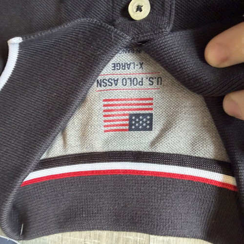 Polo shirt XL new, black and blue