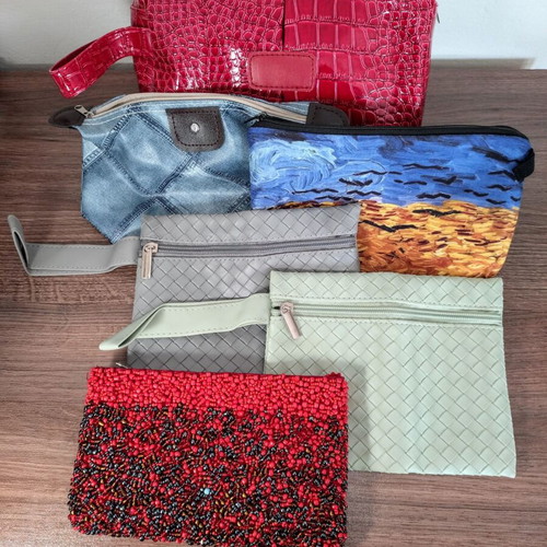 Set of 6 Pouches in Various Designs, Like New