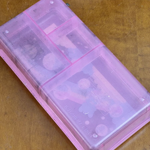 Sanrio Rainbow Circus vintage pencil case, made in Japan 1983–1984