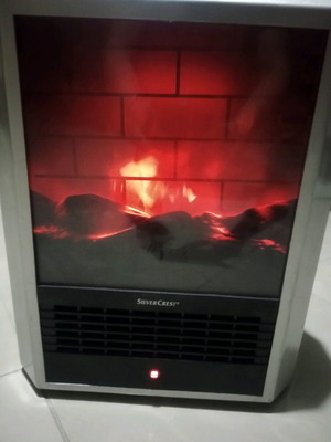 silvercrest  ηλεκτρονικό τζάκι αεροθερμο 1500w